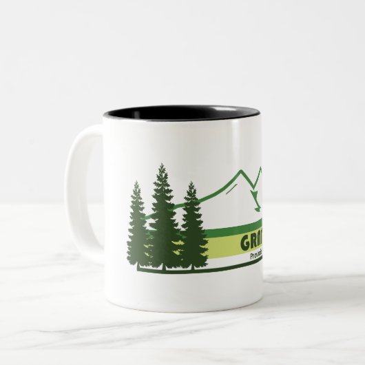 Granby Provincial Park Grüne Streifen Zweifarbige Tasse (Vorderseite Links)