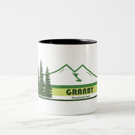 Granby Provincial Park Grüne Streifen Zweifarbige Tasse (Mittel)