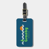 Granby Provincial Park Retro Gepäckanhänger (Vorderseite vertikal)