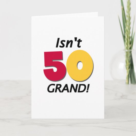 Grand 50. Geburtstag Karte (Vorderseite)