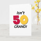 Grand 50. Geburtstag Karte (Gelbe Blume)