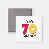 Grand 70. Geburtstag Magnet (Vorderseite/Rückseite)