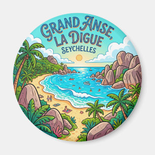 Grand Anse, La Digue Seychellen Magnet