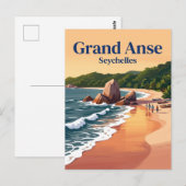 Grand Anse, La Digue Seychellen Postkarte (Vorne/Hinten)