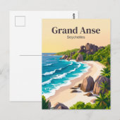 Grand Anse Seychellen Postkarte (Vorne/Hinten)