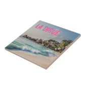 Grand Anse Seychelles La Digue Beach Geschenk Fliese (Seite)