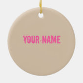 Grand Anse Seychelles La Digue Beach Geschenk Keramik Ornament (Hinten)