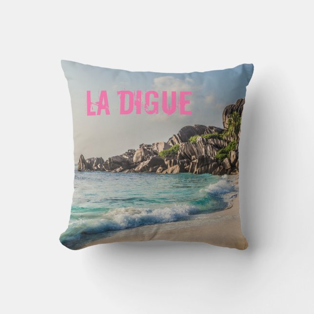 Grand Anse Seychelles La Digue Beach Geschenk Kissen (Vorderseite)