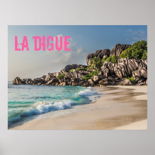 Grand Anse Seychelles La Digue Beach Geschenk Poster (Vorne)