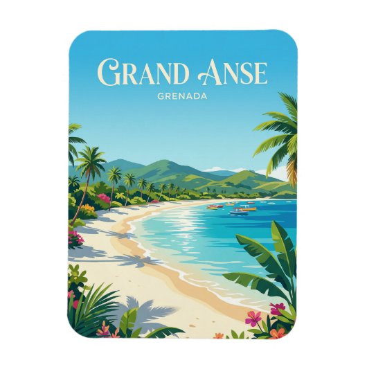 Grand Anse Strand Grenada Magnet (Vertikal)