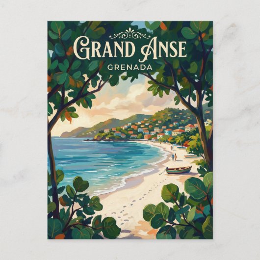 Grand Anse Strand Grenada Postkarte (Vorderseite)