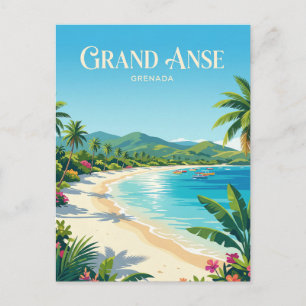 Grand Anse Strand Grenada Postkarte