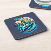 Grand Bahama Caribbean Gecko Getränkeuntersetzer (Linke Seite)