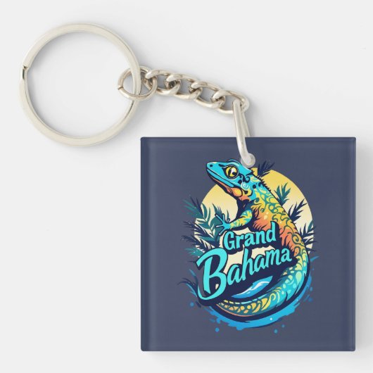 Grand Bahama Caribbean Gecko Schlüsselanhänger (Vorderseite)