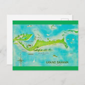 Grand Bahama Karte (Vorne/Hinten)