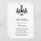 Grand Ballroom Birthday Einladung (weiß) (Vorne/Hinten)