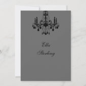 Grand Ballroom Bridal Shower Invitation (grau) Einladung (Rückseite)