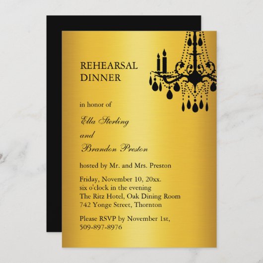 Grand Ballroom Probe Dinner Einladung (Vorne/Hinten)