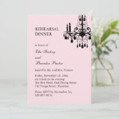 Grand Ballroom Probe Dinner Einladung (pink) (Stehend Vorderseite)