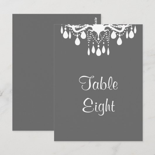 Grand Ballroom Tischnummer (grau) (Vorne/Hinten)