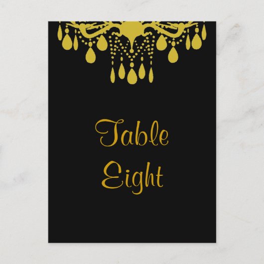 Grand Ballroom-Tischnummer Postkarte (Vorderseite)