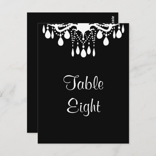 Grand Ballroom Tischnummer (schwarz) (Vorne/Hinten)