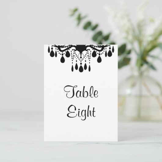 Grand Ballroom Tischnummer (weiß) (Stehend Vorderseite)