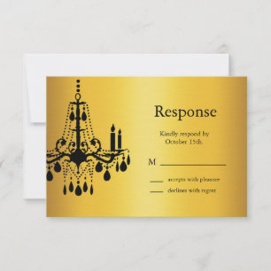 Grand Ballroom UAWG (gold und schwarz) RSVP Karte
