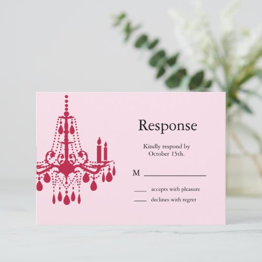 Grand Ballroom UAWG (rot) RSVP Karte (Stehend Vorderseite)