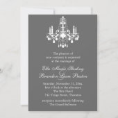 Grand Ballroom Wedding Invitation 2 (grau) Einladung (Vorderseite)