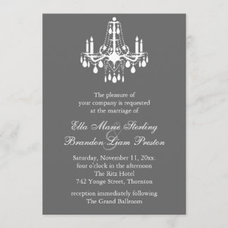 Grand Ballroom Wedding Invitation 2 (grau) Einladung