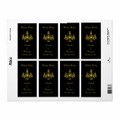 Grand Ballroom Wedding Wine Label (Gold) (Vorne)