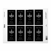 Grand Ballroom Wedding Wine Label (schwarz) (Vorne)