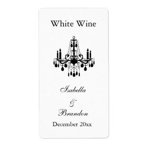 Grand Ballroom Wedding Wine Label (weiß)