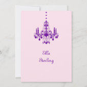 Grand Ballroom zum Geburtstag Einladung (lila) (Rückseite)