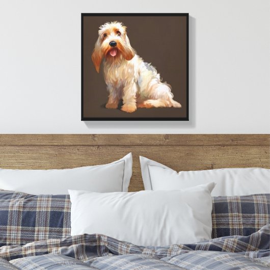 Grand Basset Griffon Vendeen - Dog Portrait Leinwanddruck (Insitu (Schlafzimmer))