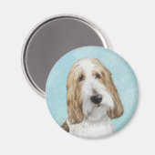 Grand Basset Griffon Vendeen - Original Dog Art Magnet (Vorderseite/Rückseite)
