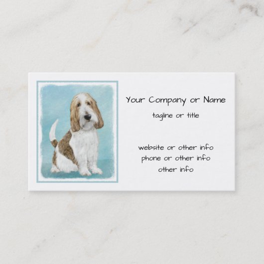 Grand Basset Griffon Vendeen - Original Dog Art Visitenkarte (Vorderseite)
