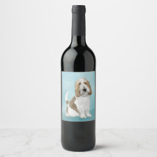 Grand Basset Griffon Vendeen - Original Dog Art Weinetikett