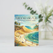 Grand Beach Kanada Postkarte (Stehend Vorderseite)