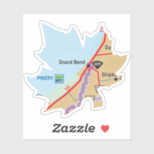 Grand Bend Ontario Karte Aufkleber