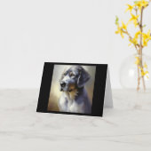 Grand Bleu de Gascogne Dog Karte (Gelbe Blume)