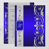 Grand Blue Jewel Silver und Blue Invasion Einladung (Vorne/Hinten)