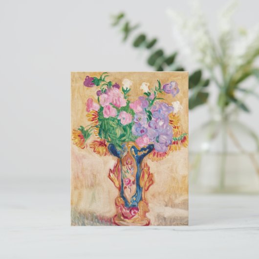 Grand Bouquet au Vase en Porcelaine | Louis Valtat Postkarte (Stehend Vorderseite)