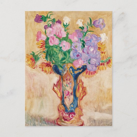 Grand Bouquet au Vase en Porcelaine | Louis Valtat Postkarte (Vorderseite)