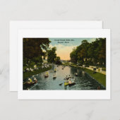 Grand Canal Belle Isle, Detroit, Michigan Postkarte (Vorne/Hinten)