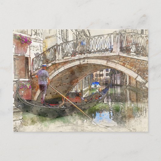 Grand Canal Gondola Rides, Venedig Postkarte (Vorderseite)