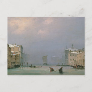Grand Canal mit Schnee und Eis, 1849 Postkarte