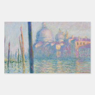 Grand Canal Monet Venedig Italien Klassisches Gemä Rechteckiger Aufkleber