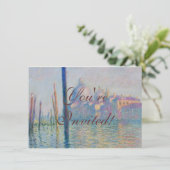 Grand Canal Monet Venice Italien Klassische Malere Einladung (Stehend Vorderseite)